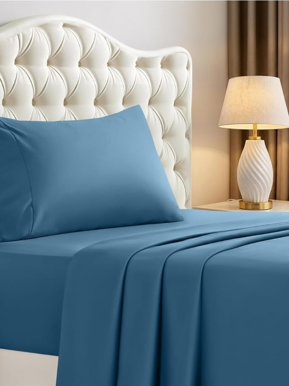 Deep Teal Blue Sheet Set - Smooth Solid Bed Sheets
